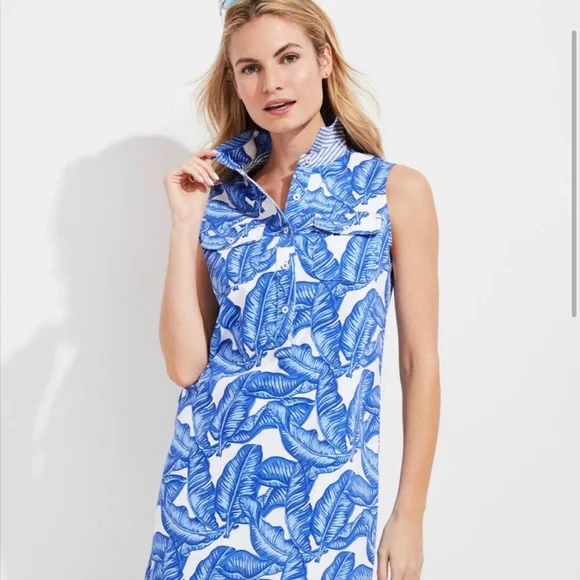 NWT Vineyard Vines Banana Leaf Margo Shirt Dress - Picture 3 of 10